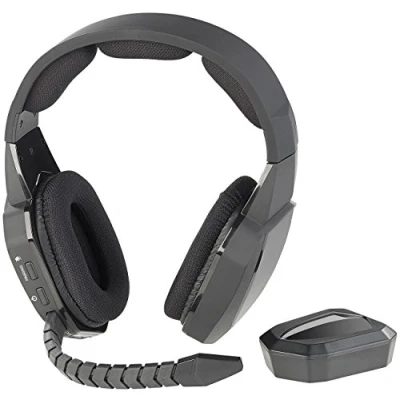 Abbildung von auvisio Kabelloses Headset: Digitales Gaming Funk Headset mit TOSLINK &amp; 12 Stunden Akku, 2,4 GHz (PS4 Headset, Funkkopfhöhrer, optisches Kabel)