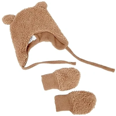 Abbildung von NAME IT Unisex NBNMATUTA Teddy SET2 Handschuh Set, Chipmunk, 45/47