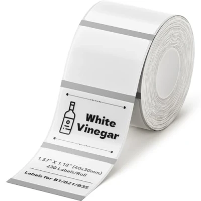 Abbildung von NIIMBOT Etiketten Label 40x30mm transparent 230 Stück, für Etikettendrucker B21, B3S und B1