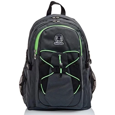 Abbildung von INVICTA ACTIVE BENIN ECO Rucksack aus nachhaltigem Stoff, Praktisch &amp; Unisex, mit Laptopfach, Büro, Reise, Arbeit, Fahrrad, Backpack, Daypack, italienisches Design, grau