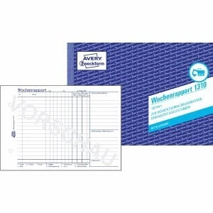 Abbildung von AVERY Zweckform 10 x Formularbuch Wochenrapport A5 VE=100 Blatt
