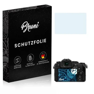Abbildung von Bruni Schutzfolie kompatibel mit Panasonic Lumix DC G90 Folie, glasklare Displayschutzfolie (2X)