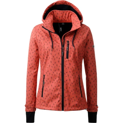 Abbildung von LPO Softshelljacke &quot;SHELBY PEAK VI Women&quot;, leichte mit All Over Print und abnehmbarer Kapuze