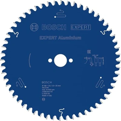 Abbildung von Bosch Professional 1x Kreissägeblatt Expert Aluminium (für Aluminium, Sägeblatt Ã˜ 190 X 20 2,6 Mm, 56 Zähne, Zubehör Kreissäge)