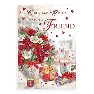 Abbildung von Traditionelle Weihnachtskarte&quot;Friend&quot;, 22,9 x 15,2 cm, von Regal Publishing