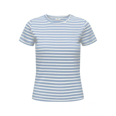 Abbildung von JDY Jdysolar O NECK Tshirt print, Damen, Größe: Medium, Kentucky blue/cloud dancer