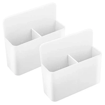 Abbildung von MoKo Magnetisch Markerhalterung, 2 Pack Magnet Ablage Whiteboard Stifthalter Schulbedarf für Schulleben Kühlschrank Schließfach und andere magnetische Oberflächen, Weiß