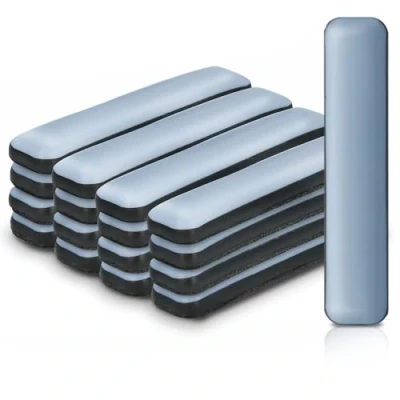 Abbildung von GLEITGUT 16 x Teflongleiter selbstklebend rechteckig 75 mm PTFE Möbelgleiter für Freischwinger Flachstahl