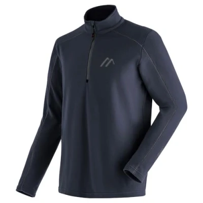 Abbildung von Maier Sports Dennis, Half Zip Midlayer für Herren, Universell einsetzbarer zum Skifahren und Wandern, dryprotec Technologie, Atmungsaktiv, NFC Chip einfaches Recycling, Blau, 52