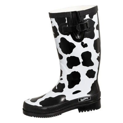 Abbildung von Saliha Gummistiefel, Damen, Größe: 39, Schwarz/weiß Schuhe