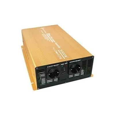 Abbildung von SOLARTRONICS Spannungswandler 12V auf 230V Wechselrichter NP3000 3000/6000 Watt Reiner Sinus Inverter Umrichter 220V Wohnwagen Gold mit Schuko &amp; USB Anschluss (3000 6000 Watt)