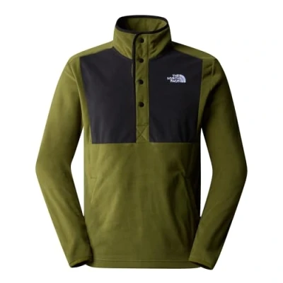 Abbildung von The North Face Homesafe SNAP NECK Fleecepullover, Herren, Größe: Small, Forest olive tnf black