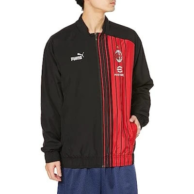 Abbildung von AC Milan 769276 Prematch Jacket Men&#039;s Black Tango Red XL