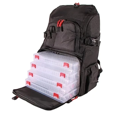 Abbildung von Ultimate Ultra Backpack Incl. 4 Tackleboxes Angelrucksack