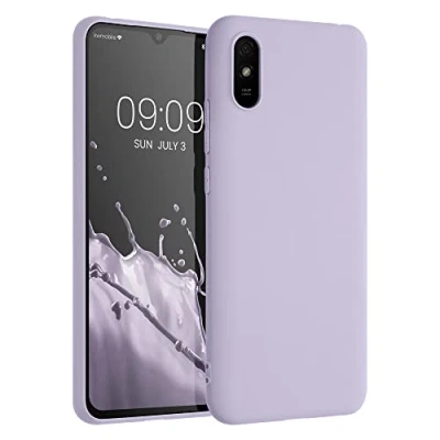 Abbildung von kwmobile Hülle kompatibel mit Xiaomi Redmi 9A / 9AT weiches TPU Silikon Case Cover geeignet für kabelloses Laden Lavendel