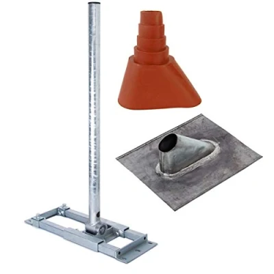 Abbildung von Premium X Deluxe X90 48 Dachsparrenhalter 90 cm SAT Mast Sparren Halterung Dach Abdeckung Blei Ziegel Manschette rot
