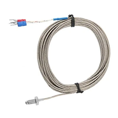 Abbildung von Thermocouple Type K, Temperaturmessfühler K Thermoelementsensor mit 1 5 Meter Kabel(5M)