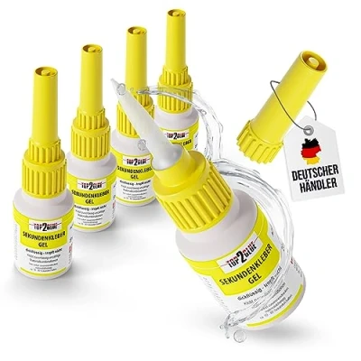 Abbildung von Sekundenkleber Gel 20 g extra starker &amp; flexibler Superkleber, günstiges stoß wasserresistentes von TOP2GLUE (5)