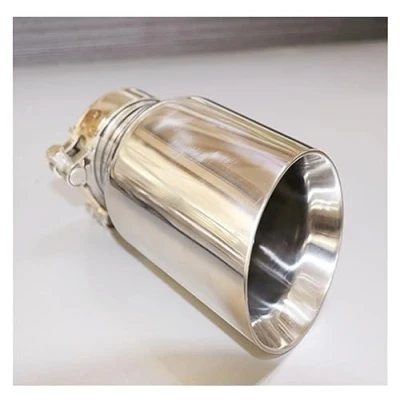 Abbildung von Auto Endrohre 1 Stück Edelstahl Universal Auspuffsystem Endrohr + Auspuffspitze Auspuff (Größe : 57MM IN 114MM OUT)