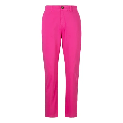 Abbildung von BOSS ORANGE Webhose C_Tachini2 D mit Leder Brandlabel am hinteren Bundabschluss