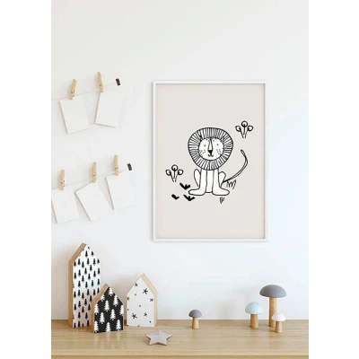 Abbildung von Komar Poster &quot;Scribble Lion&quot;, Tiere, (1 St.), Kinderzimmer, Schlafzimmer, Wohnzimmer