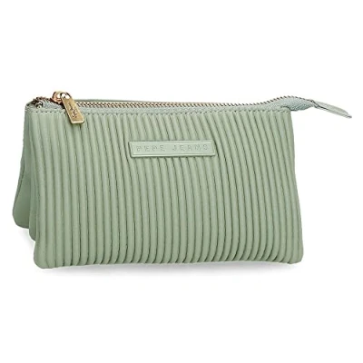 Abbildung von Pepe Jeans Aurora Geldbörse Drei Fächer Grün 17,5 x 9,5 2 cm Kunstleder