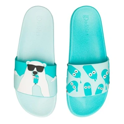 Abbildung von Dedoles Badeschuhe &amp; Hausschuhe Damen Herren Kinder Badesandalen lustige Designs Bücher Kaffee Party Pizza Fuchs Bär Lama Wolken Geschenk, Farbe: und Eis am Stiel, Gr.: 38 EU