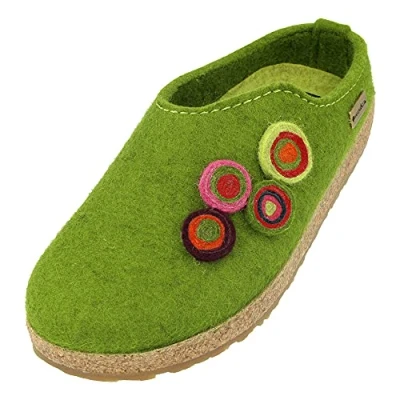 Abbildung von Haflinger Grizzly Kanon Filzclog aus reinem Wollfilz Unisex Hausschuh