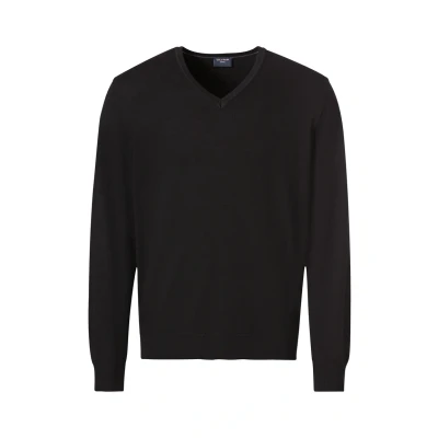 Abbildung von OLYMP Strick Pullover V Ausschnitt extrafeine Merinowolle schwarz Gr. XXL