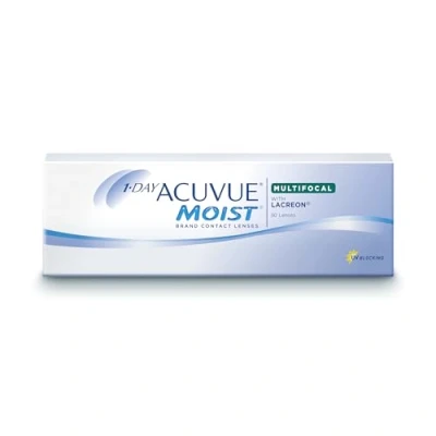Abbildung von ACUVUE MOIST 1 DAY Multifocal Tageskontaktlinsen spenden Feuchtigkeit mit 3.75 dpt und BC 8.4 UV Schutz &amp; Komfortables Tragegefühl 30 Linsen