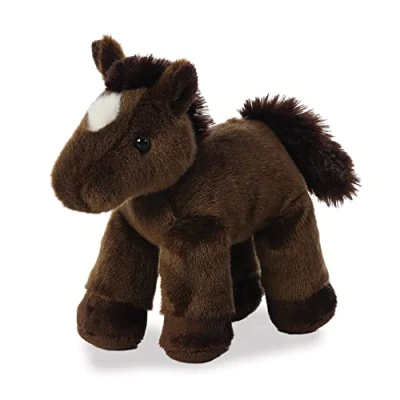 Abbildung von Aurora Horse Tier, 16486, Mini Flopsies Chestnut Pferd, 20cm, Plüschtier, braun