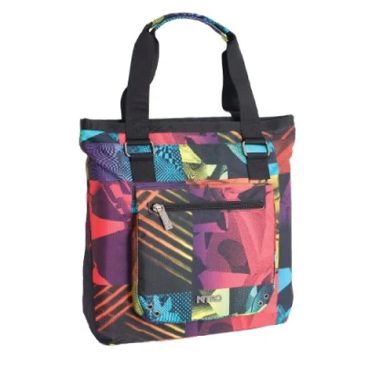 Abbildung von Nitro Snowboards Tote Bag stylischer Shopper mit Reißverschluss, leichte Damen Strandtasche Schultasche Reisetasche Umhängetasche Handtasche, 11 L, 400g, 1131 878005_Mixer