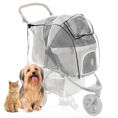 Abbildung von Zamboo Kinderwagen Regenschutzhülle TOGfit, Universal Regenschutz für Hundebuggy Regenverdeck Hundewagen