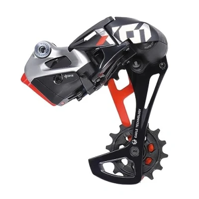 Abbildung von SRAM Unisex Erwachsene X01 Eagle AXS Schaltwerk, rot, 12 Fach Käfig aus Aluminium