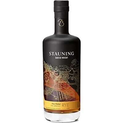 Abbildung von Stauning Rye Whisky Dänischer Bodenvermälztes Getreide Direkt befeuert in kleinen Pot Stills destilliert 3 Jahre 48% Vol. 1 x 0,7 L