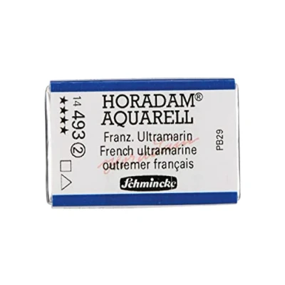 Abbildung von Schmincke HORADAM® AQUARELL feinste Künstler Aquarellfarben, 493 Französisches Ultramarin, 14 043, 1/1 Näpfchen