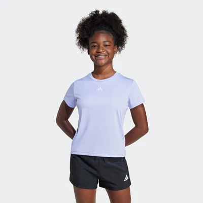 Abbildung von adidas Mädchen Train Essentials Regular Fit Logo Training T Shirt Junior Girls Shirt, Violet Tone/White,
