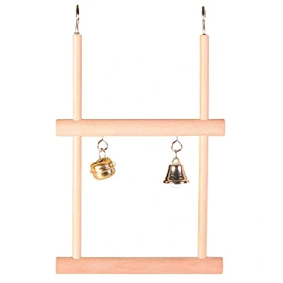Abbildung von Trixie Wood Swinging Trapeze With Bell 12 x 20 cm