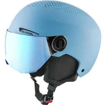 Abbildung von ALPINA Unisex Jugend ZUPO Visor Q LITE Skihelm, Smoke Blue matt, 51 55