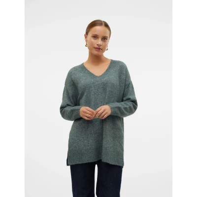 Abbildung von Vero Moda Filuca Vneck GA NOOS Strickpullover, Damen, Größe: Medium, Balsam green