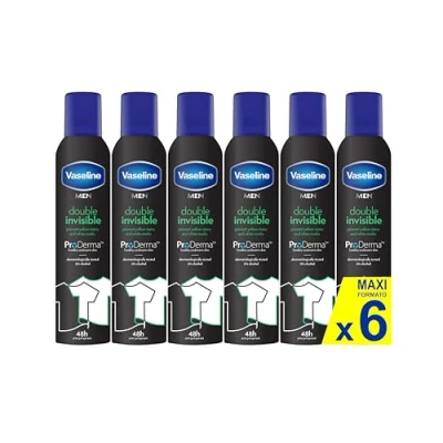 Abbildung von Vaseline Double Invisible (Herren) Pro derma Antitranspirant Spray 250 ml 48h Schweißschutz und langanhaltende Frische 6er Pack