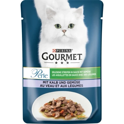 Abbildung von Purina Gourmet Perle Erlesene Streifen mit Kalb und Gemüse 85G