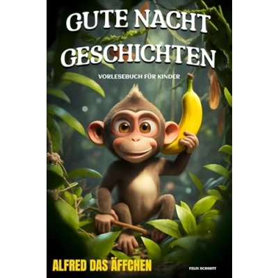 Abbildung von Gute Nacht Geschichten: Alfred das Äffchen Vorlesebuch mit Einschlafgeschichten für Kinder: Kinderbuch Tiergeschichten zum Einschlafen: 5 Geschichten