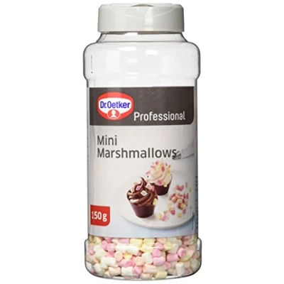 Abbildung von Dr. Oetker Professional Mini Marshmallows, 4 Farben, 1 x 150 g Dose, Glutenfrei