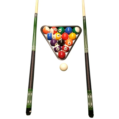 Abbildung von John West Billardqueue Billard Set Kugeln + Triangel 2 hochwertige Queues JW 2, (1 tlg)