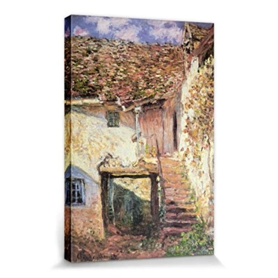 Abbildung von 1art1 Claude Monet Poster Die Treppe, 1878 Bilder Leinwand Bild Auf Keilrahmen XXL Wandbild Kunstdruck Als Leinwandbild 30x20 cm