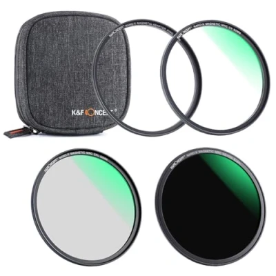 Abbildung von K&amp;F Concept Magnetischer UV , Zirkular Polarisator &amp; ND1000 Filter Set mit Etui (52 mm)