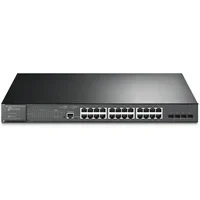 Abbildung von TP Link TL SG3428MP 28 Port Gigabit L2+ Managed Switch mit 24 PoE+ Ports (384 Watt, Zentrales Cloud Management, In Omada SDN integriert, IPv6 Unterstützung, Sicheres Netzwerk) Schwarz, v2.0