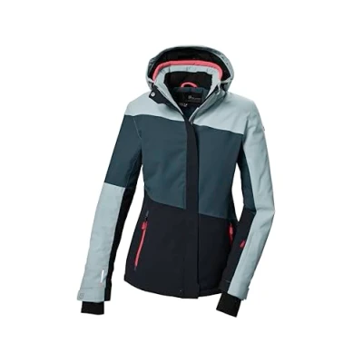Abbildung von killtec Damen Skijacke/Funktionsjacke mit abzippbarer Kapuze und Schneefang KSW 67 WMN SKI JCKT, hellpetrol, 44, 41961 000