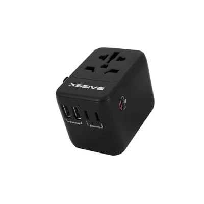 Abbildung von Reiseadapter Weltweit, Travel Adapter, Steckdosenadapter mit 2 USB, 3 USB C inkl. PD Fast Charge, Reisestecker Schnell Aufladung, Internationaler für US, UK, EU, AUS